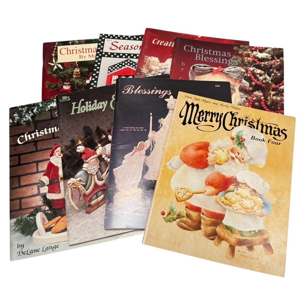 Christmas Craft Magazines Lot 8 Sampler Pictures Creations Painting Patterns